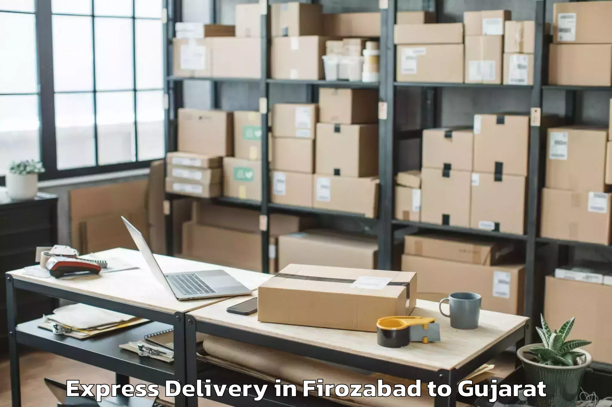 Book Firozabad to Visavadar Express Delivery Online